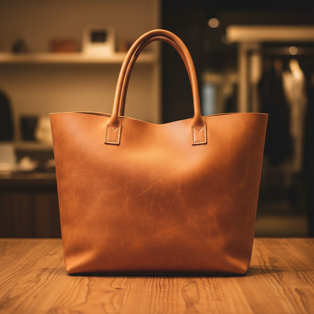 Antik taba deriden klasik tote çanta